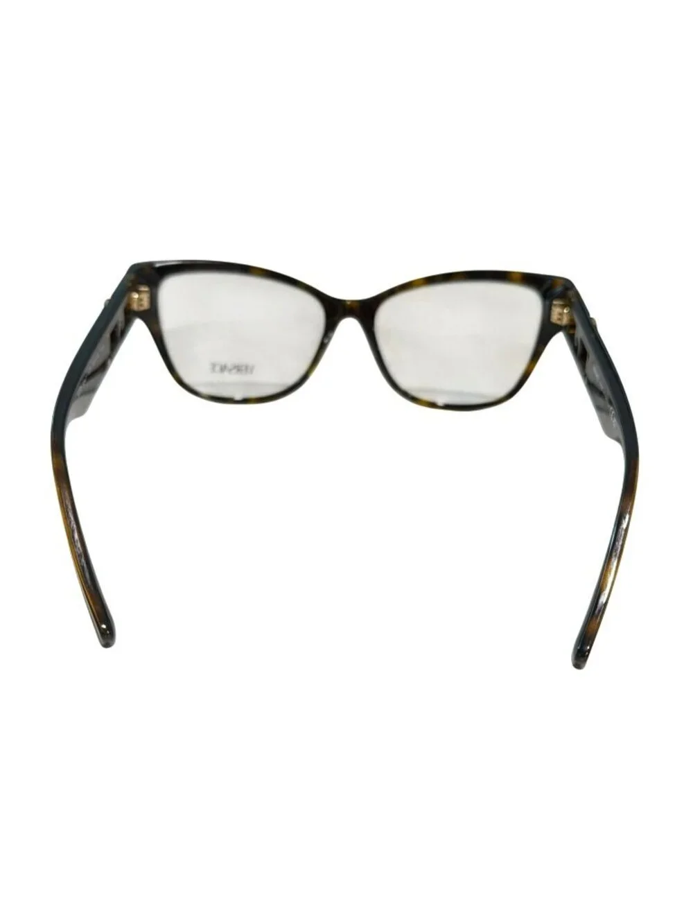 Versace Tortoise Cat Eye RX Glasses Gold Medusa New 3347